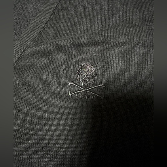 Musium Div. V-neck Leopard Print Black Pocket Cardigan - Picture 2 of 5